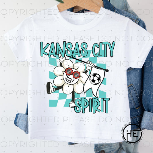 KC Spirit Flag Teal- DTF Transfer