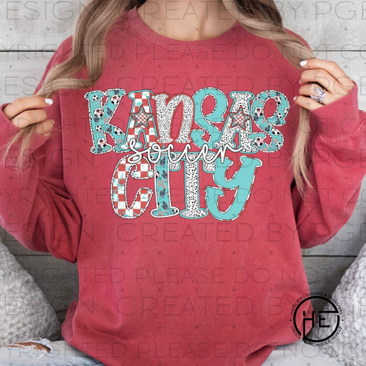 KC Soccer Patchwork- DTF Transfer