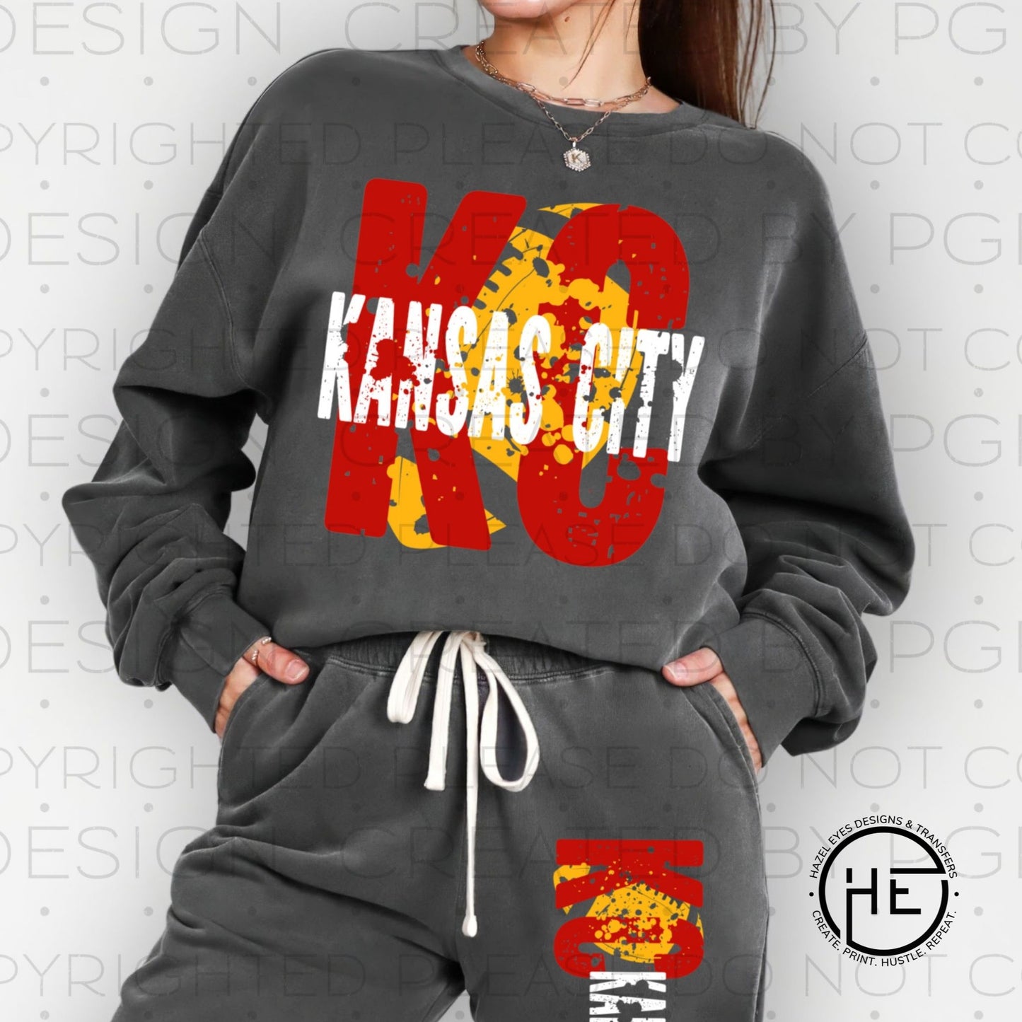 KC Splatter Football - DTF Transfer