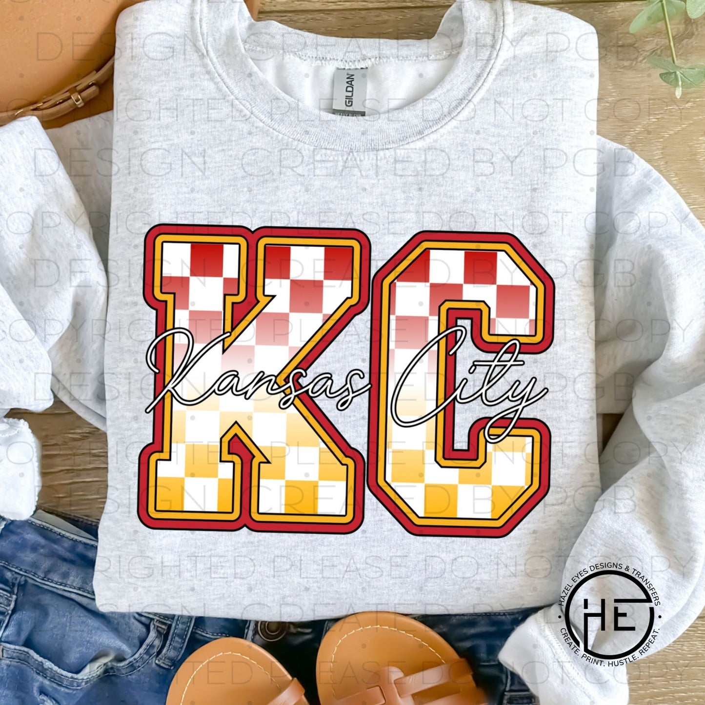 KC Checker Ombre - DTF Transfer