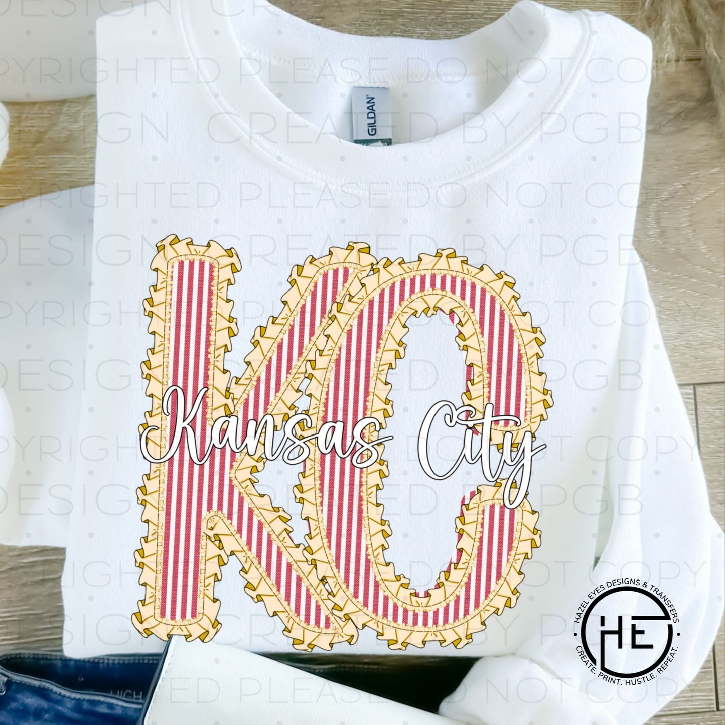 KC Pinstripe Ruffles - DTF Transfer