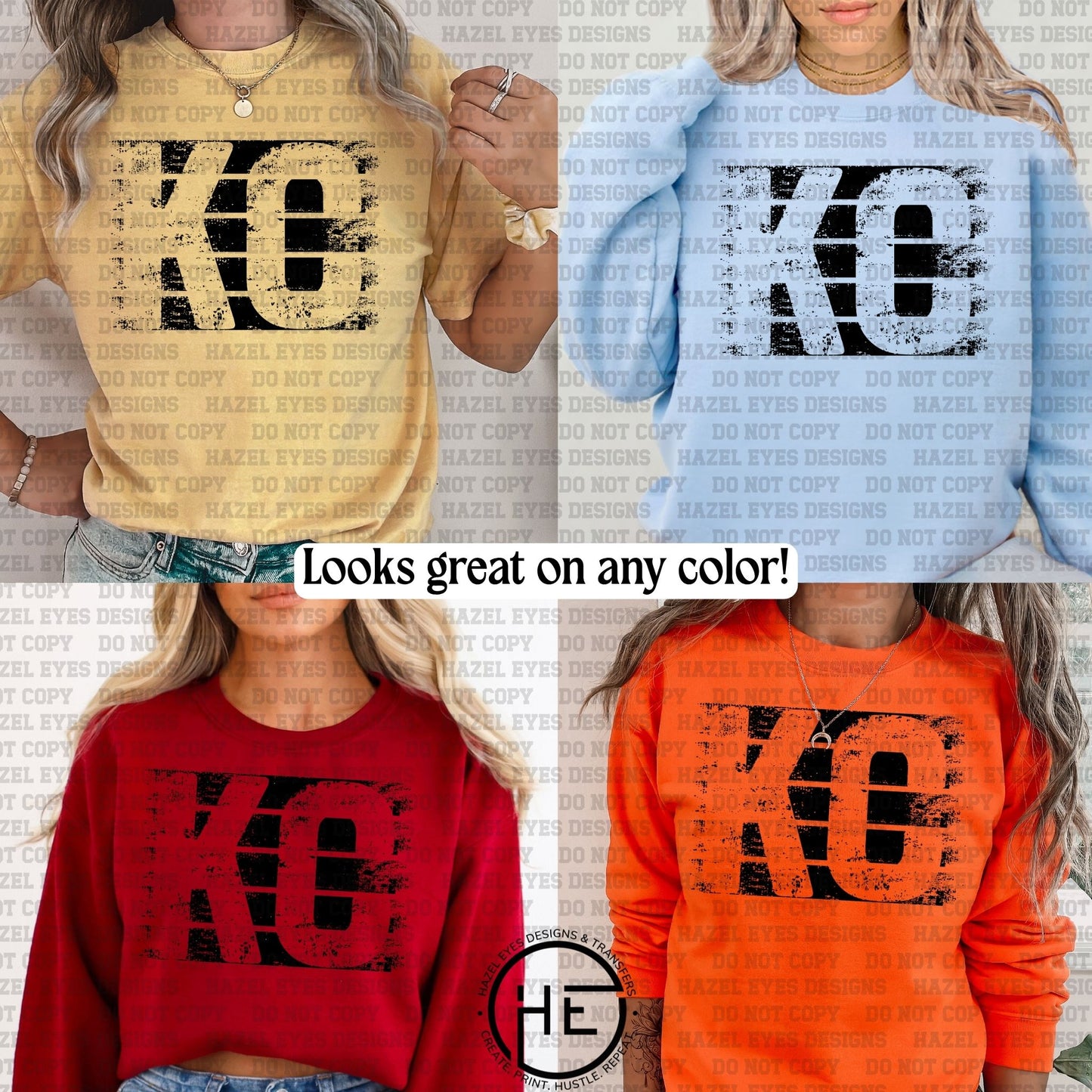 KC Distressed Stripes - DTF Transfer