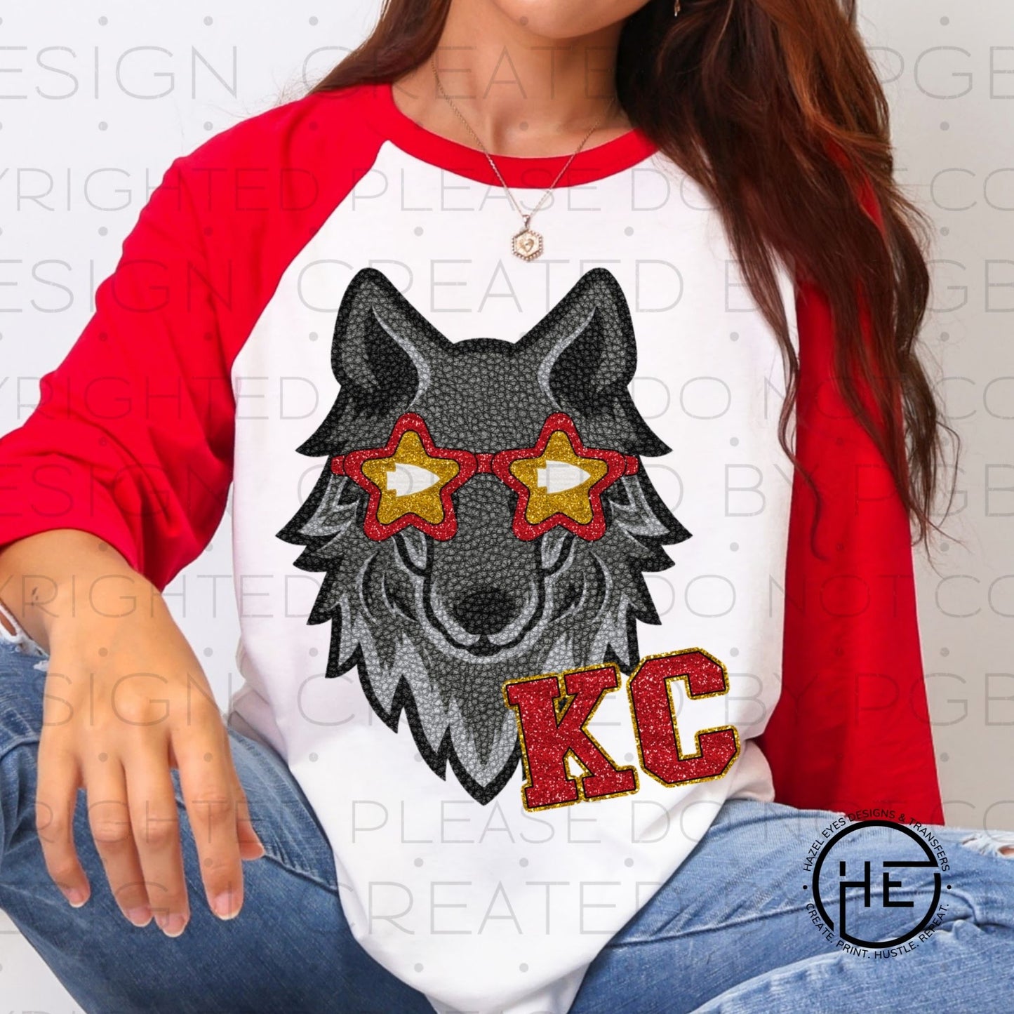 KC Wolf Bling - DTF Transfer