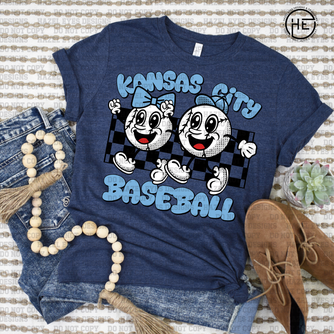 KC Baseball Boy and Girl DTF Transfer
