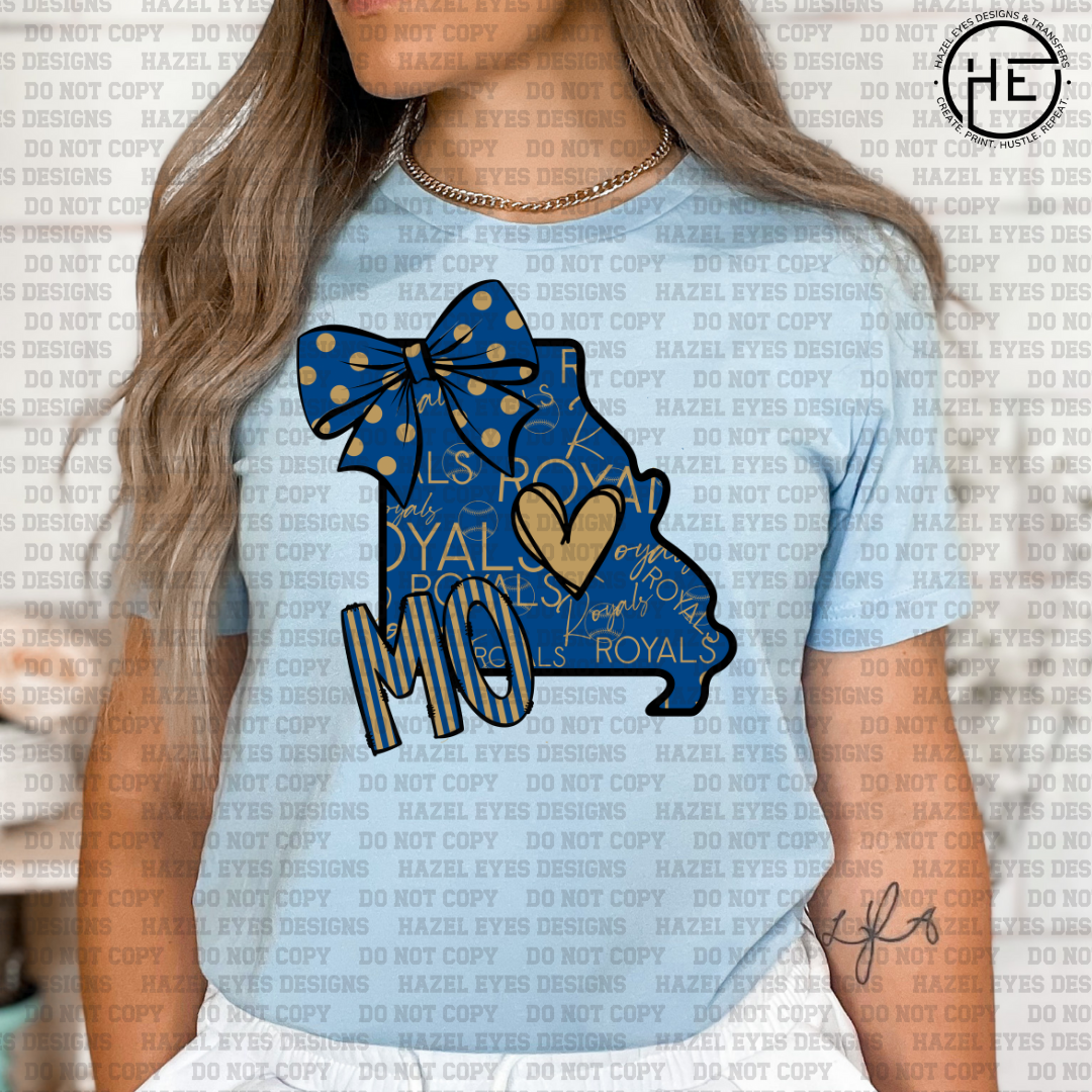 MO Heart State Blue Gold