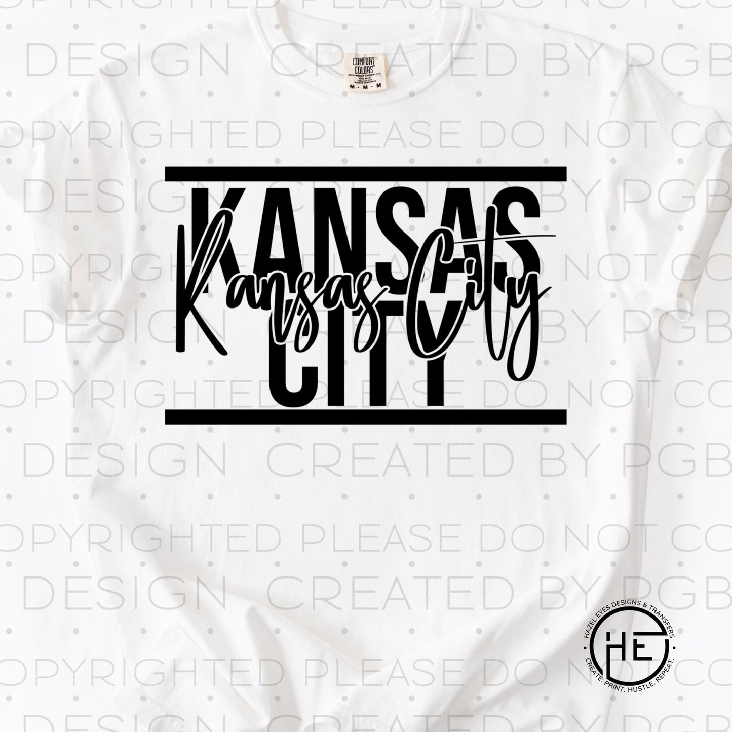 Classic Kansas City Black - DTF Transfer