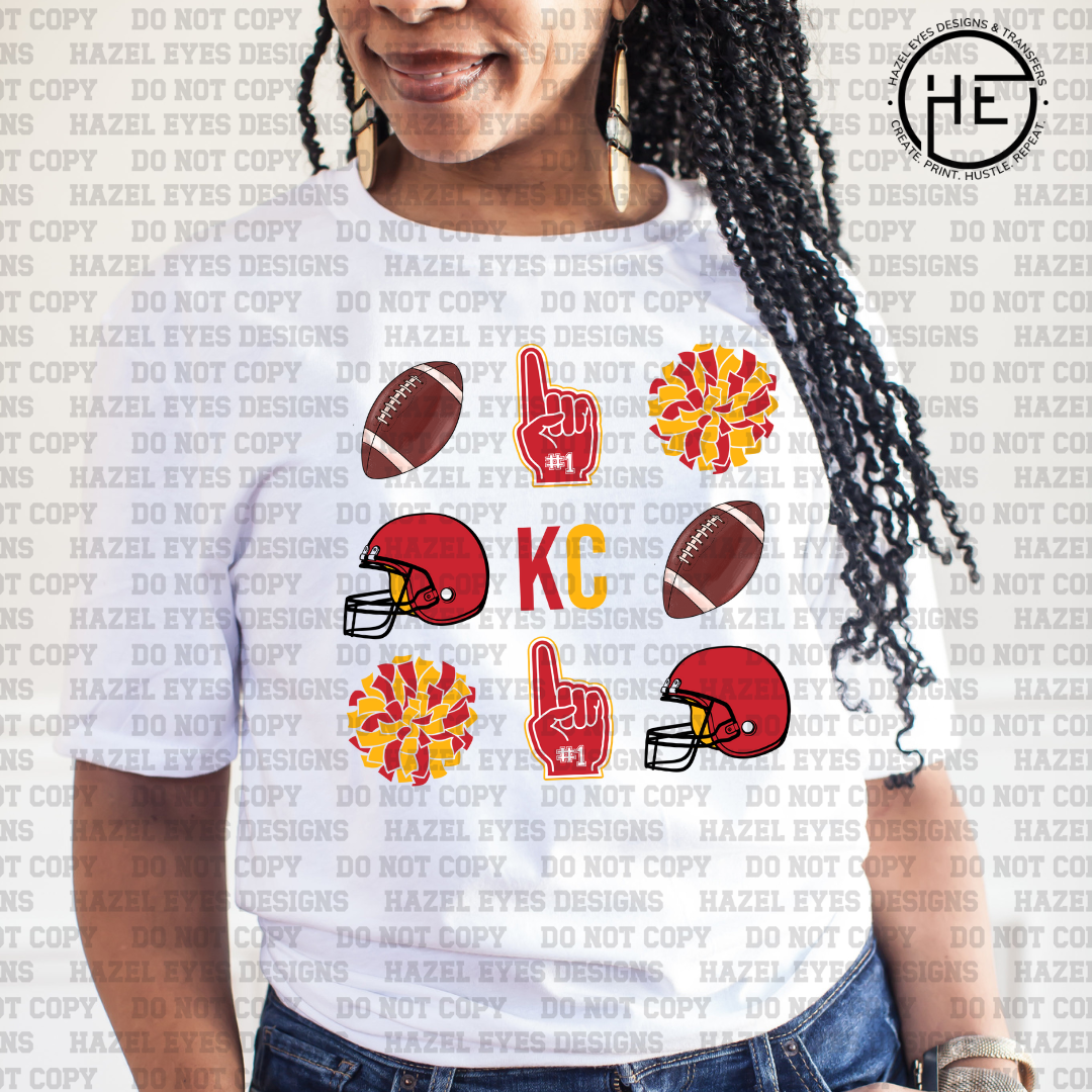 KC Football Fan Coquette - DTF Transfer