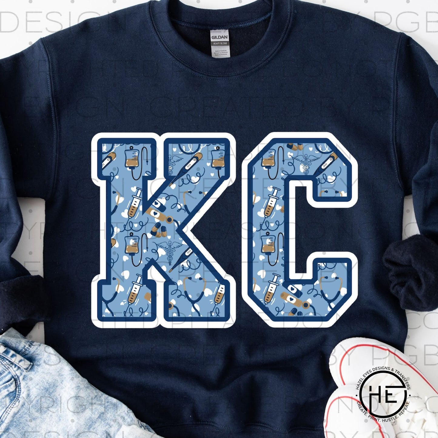 KC Nurse Blue - DTF Transfer