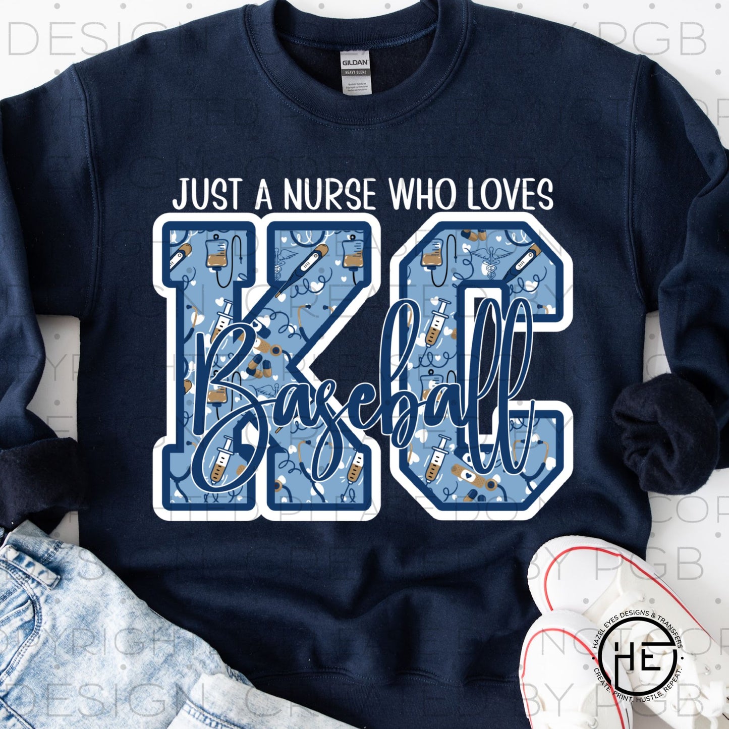 Nurse Who Loves Baseball - DTF Transfer