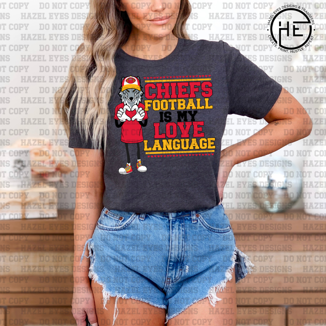 KC Football Is My Love Language DTF Transfer