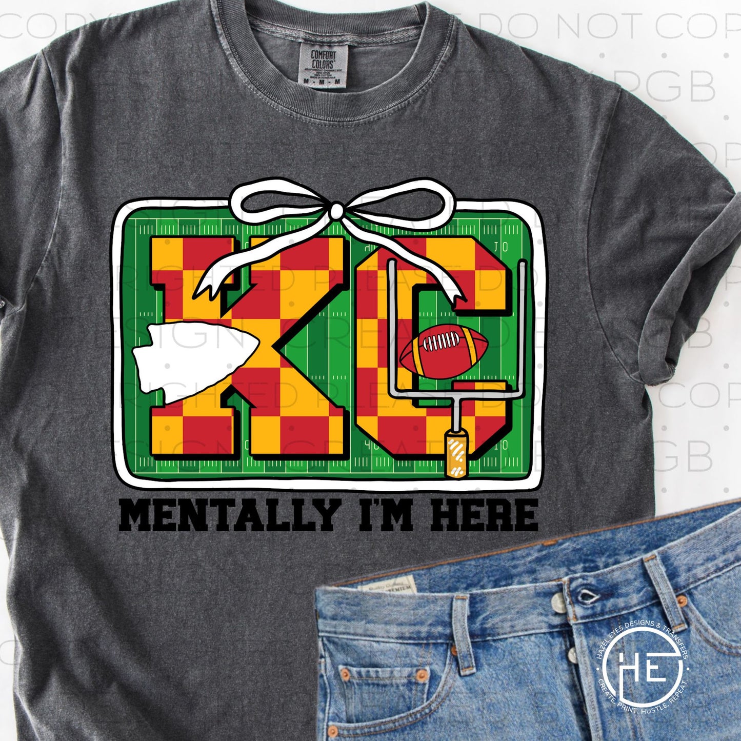 KC Football Mentally I'm Here - DTF Transfer