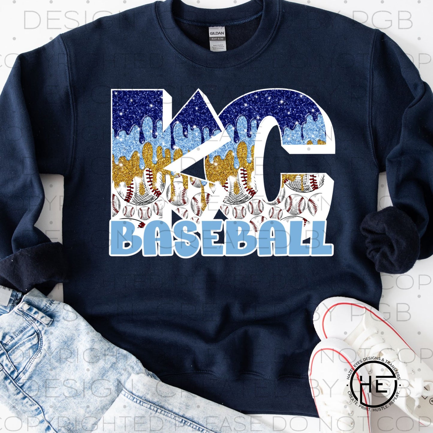 KC Baseball Drip - DTF Transfer