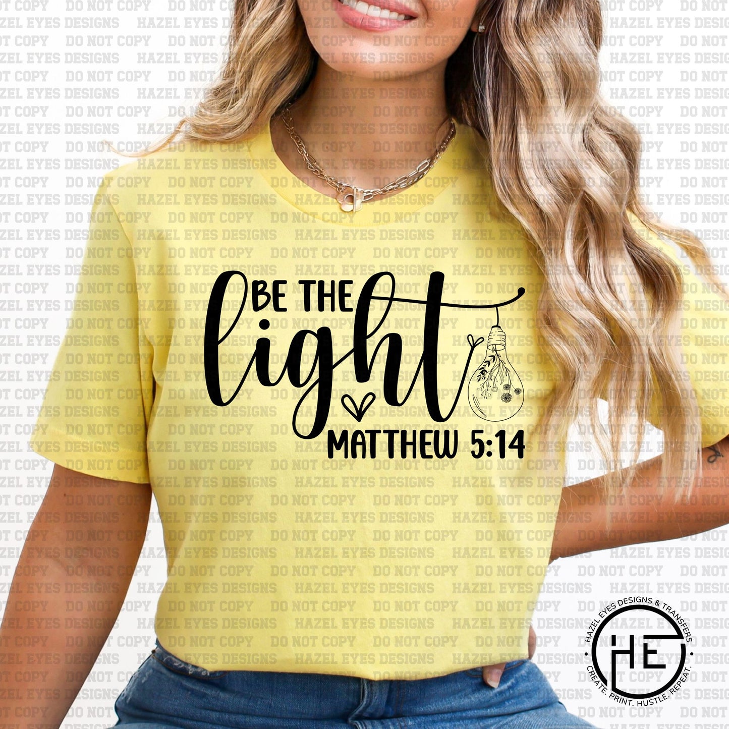 Be the Light Blk - DTF Transfer