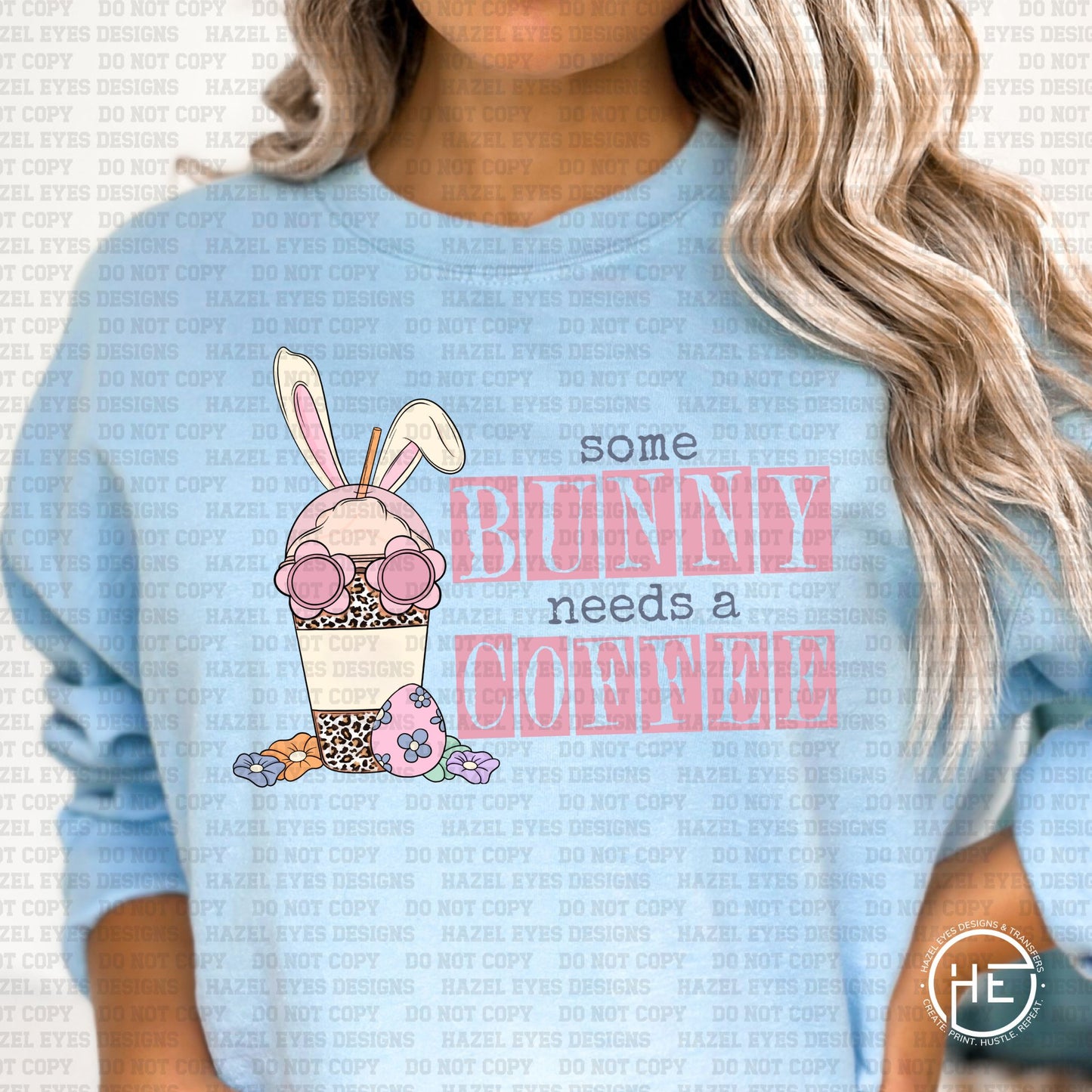 Bunny Needs a Coffee - DTF Transfer