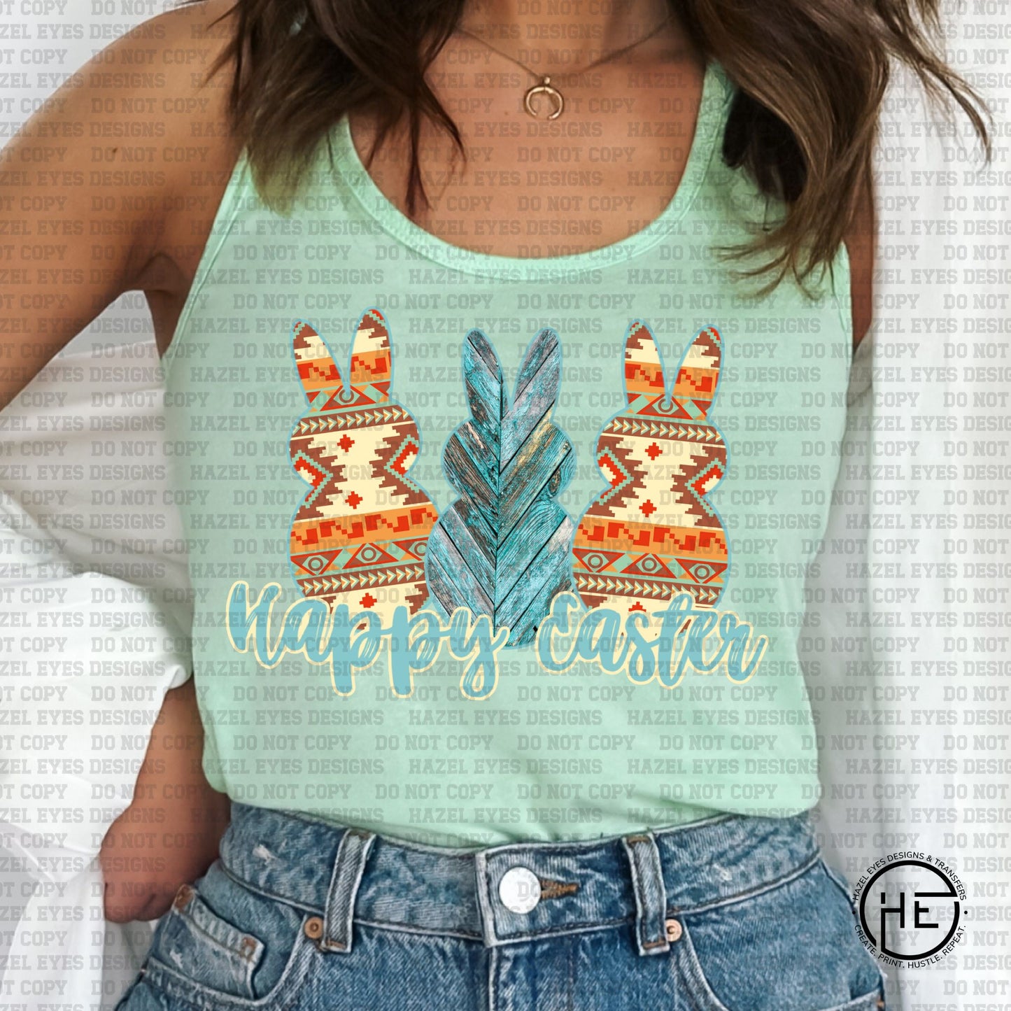 Happy Easter Aztec - DTF Transfer