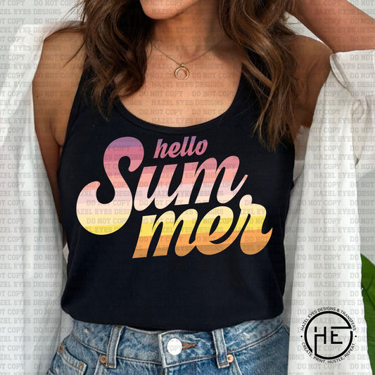 Hello Summer Pastel - DTF Transfer
