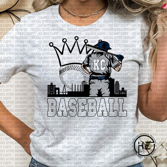 KC Baseball Player Dark - DTF Transfer