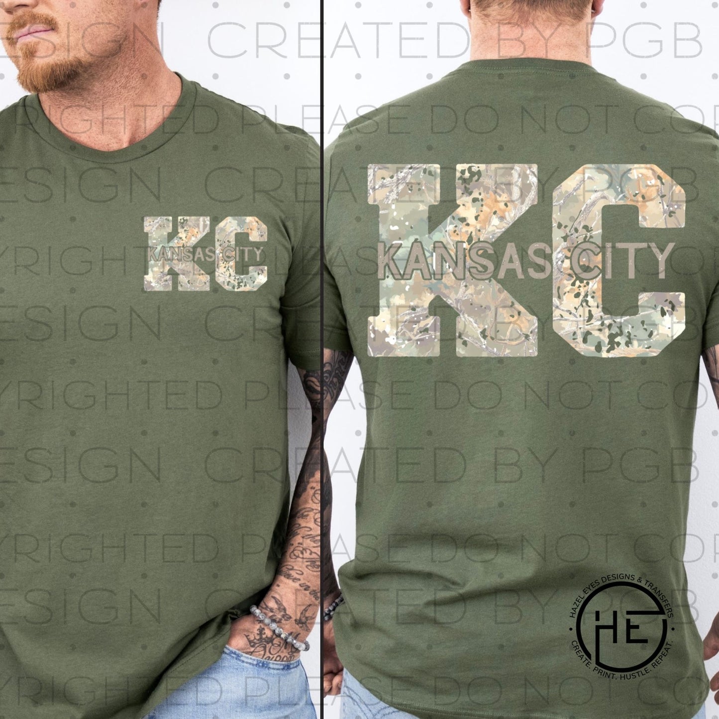 KC Light Camo - DTF Transfer
