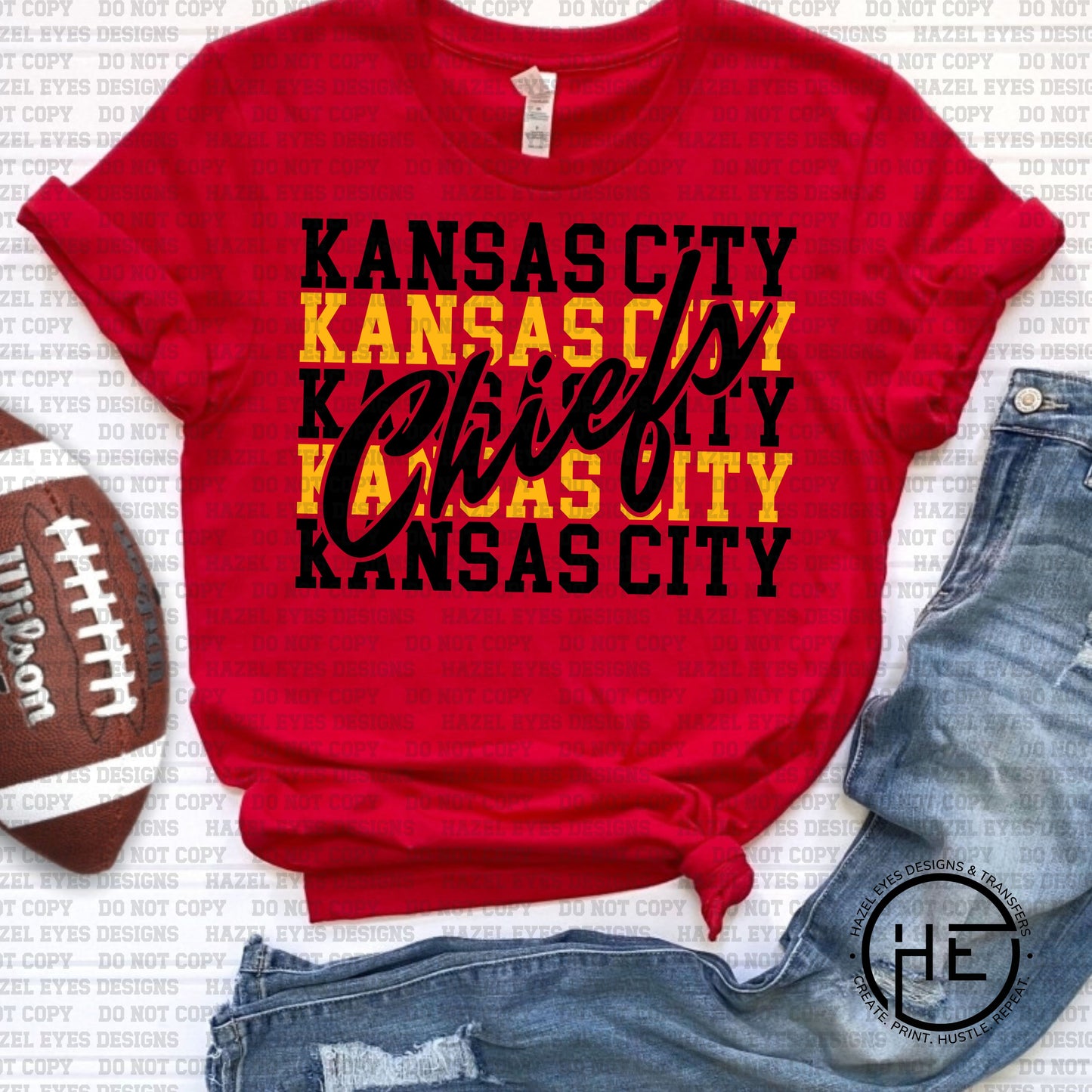 Kansas City Chiefs Blk-Gold - DTF Transfer