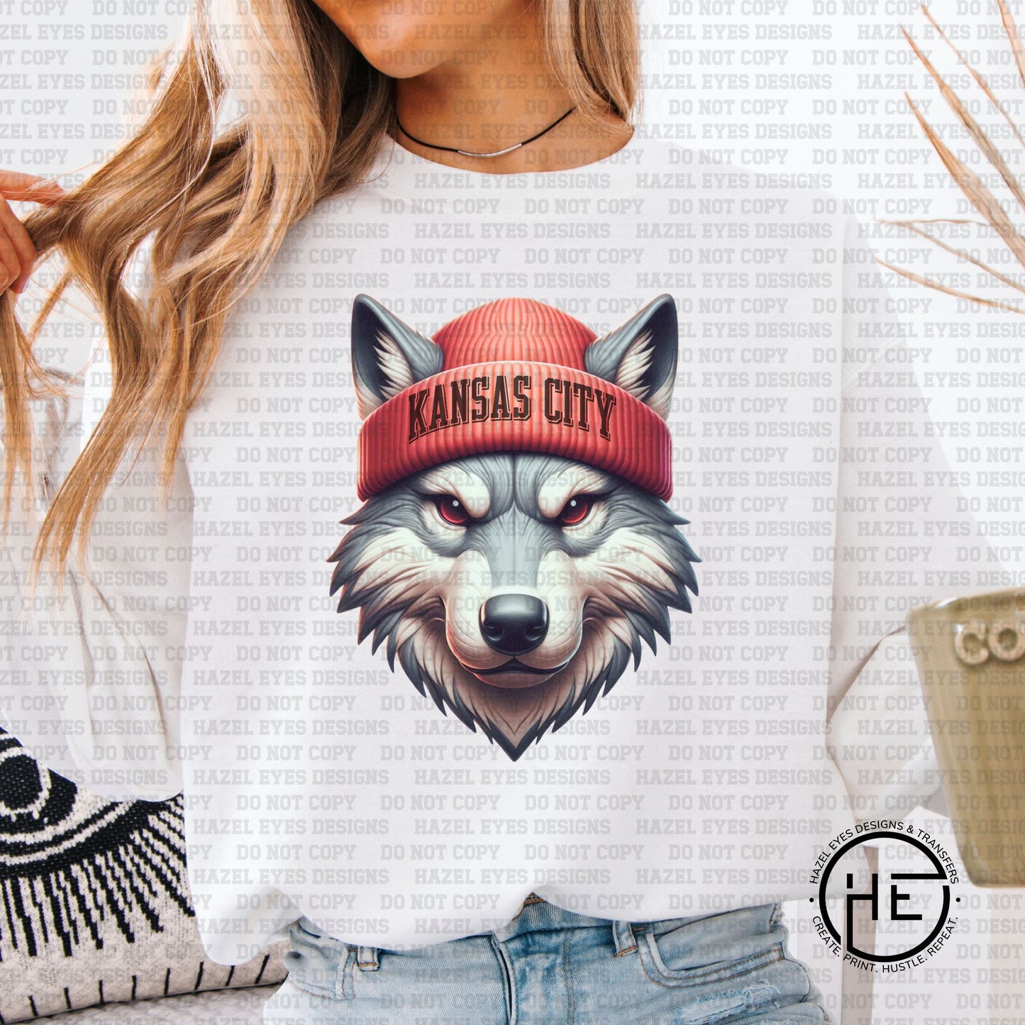 KC Wolf Light - DTF Transfer