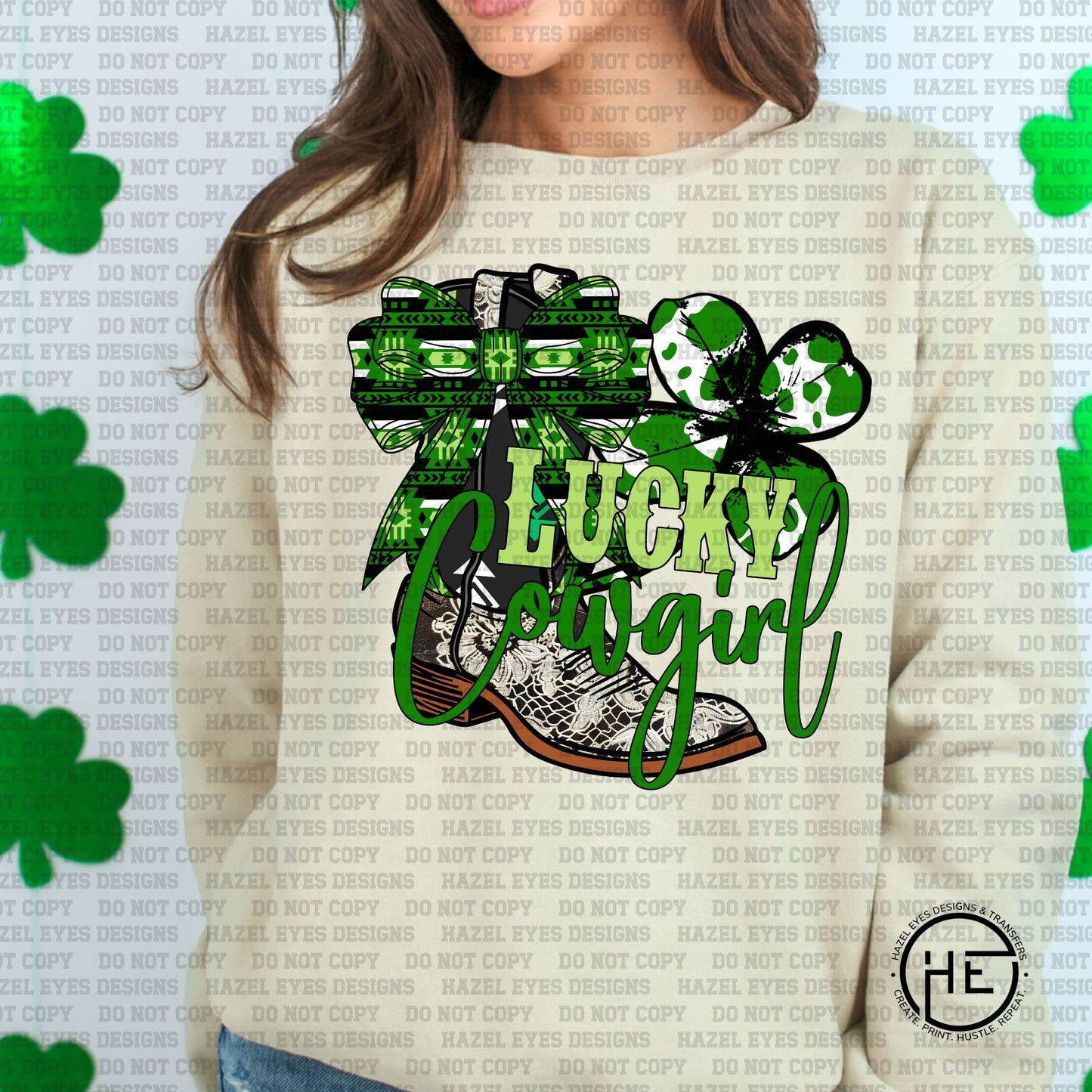 Lucky Cowgirl - DTF Transfer