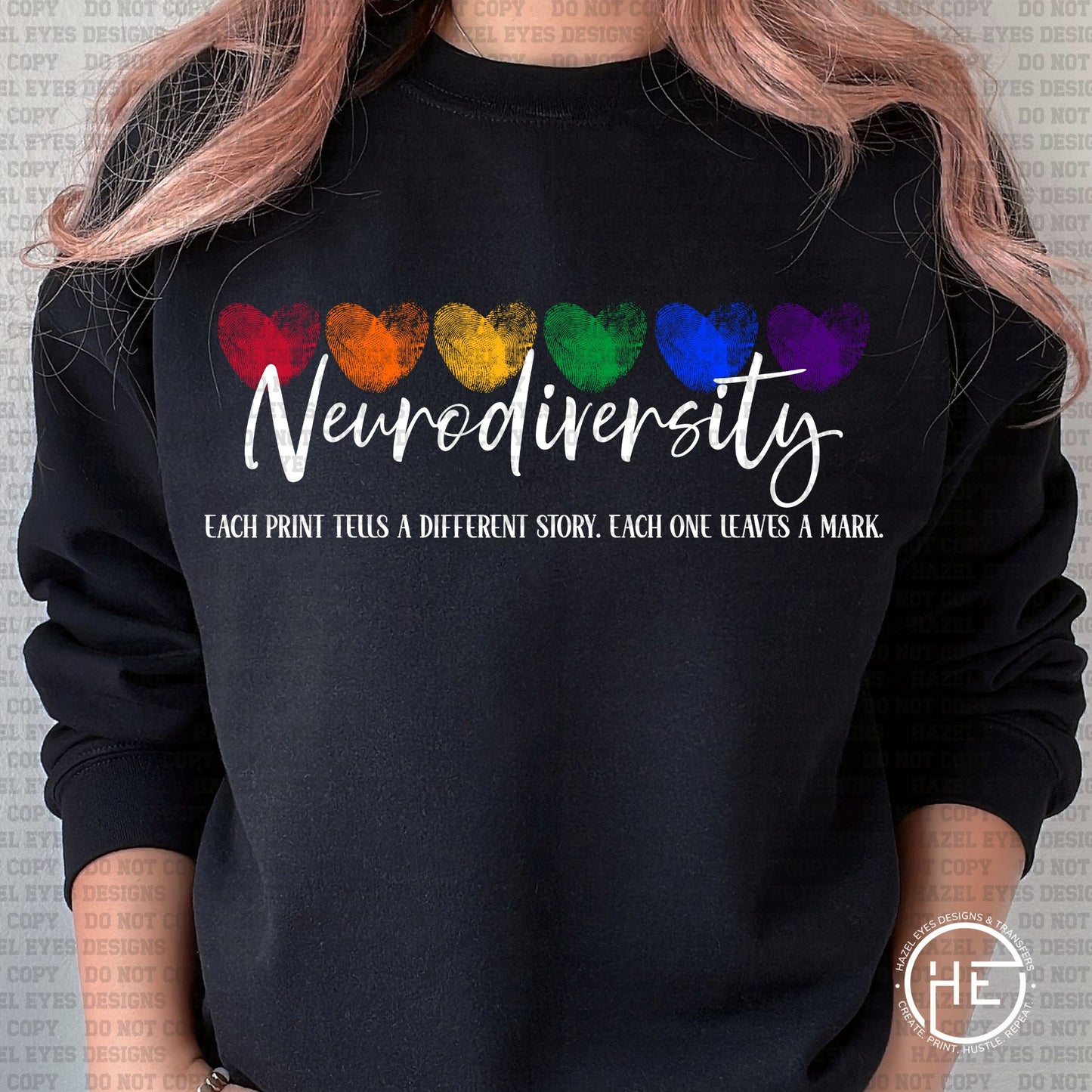 Neurodiversity Finger Print - DTF Transfer
