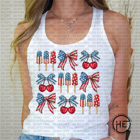 4th of July Popsicle Coquette - DTF Transfer