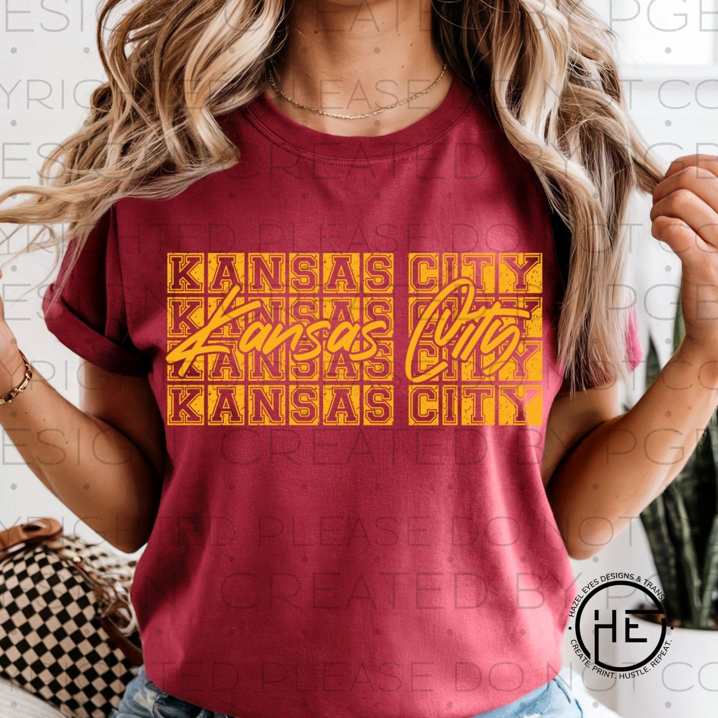 Kansas City Vintage Blocks- DTF Transfer