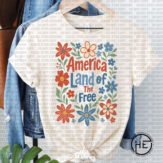 America Land of the Free - DTF Transfer