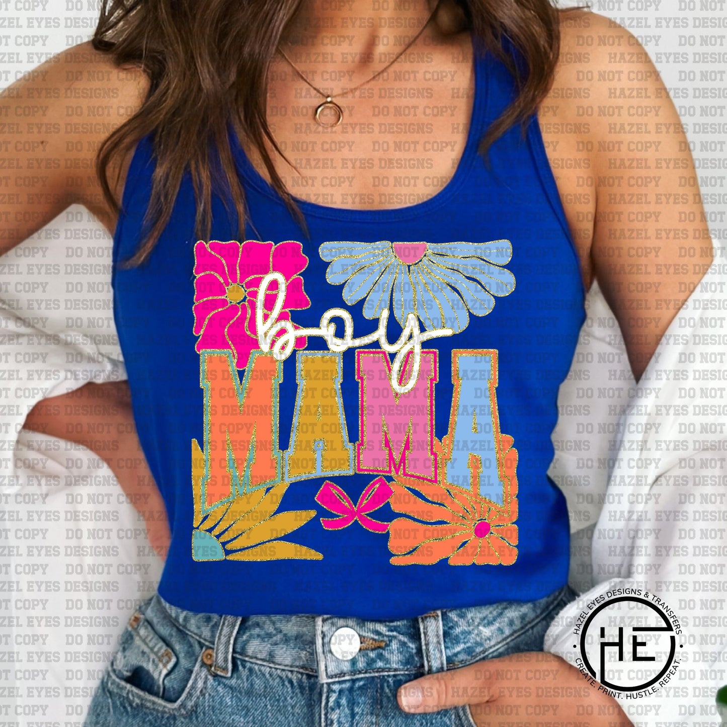 Boy Mama Floral - DTF Transfer
