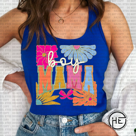 Boy Mama Floral - DTF Transfer