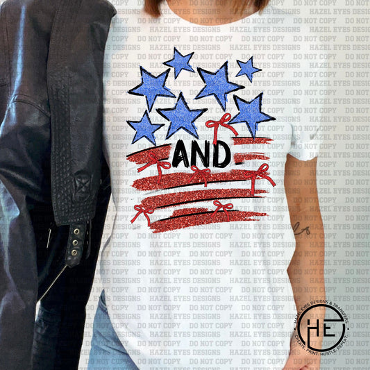 Glitter Stars and Stripes - DTF Transfer