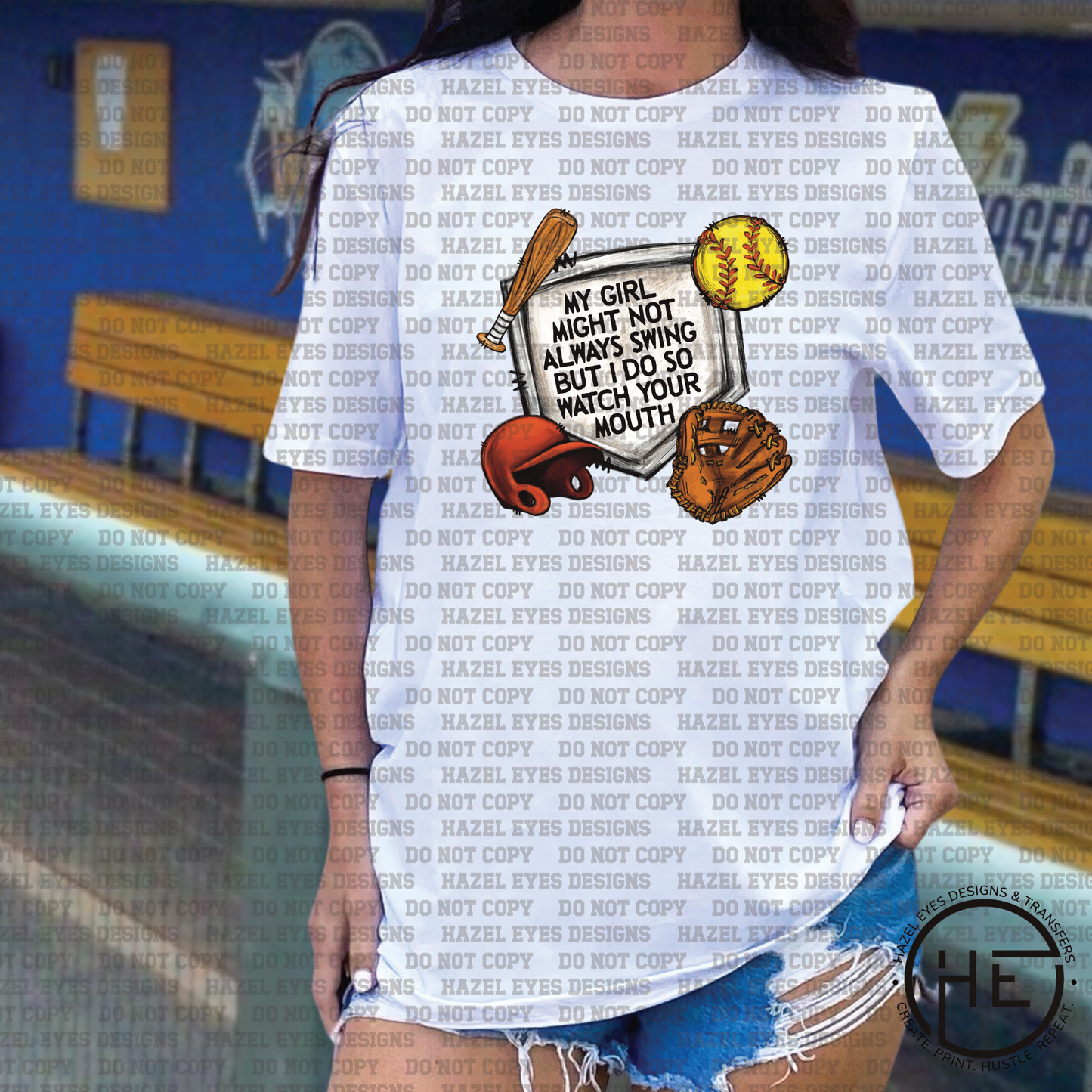 My girl might not always swing but I do so watch your mouth - DTF Transfer