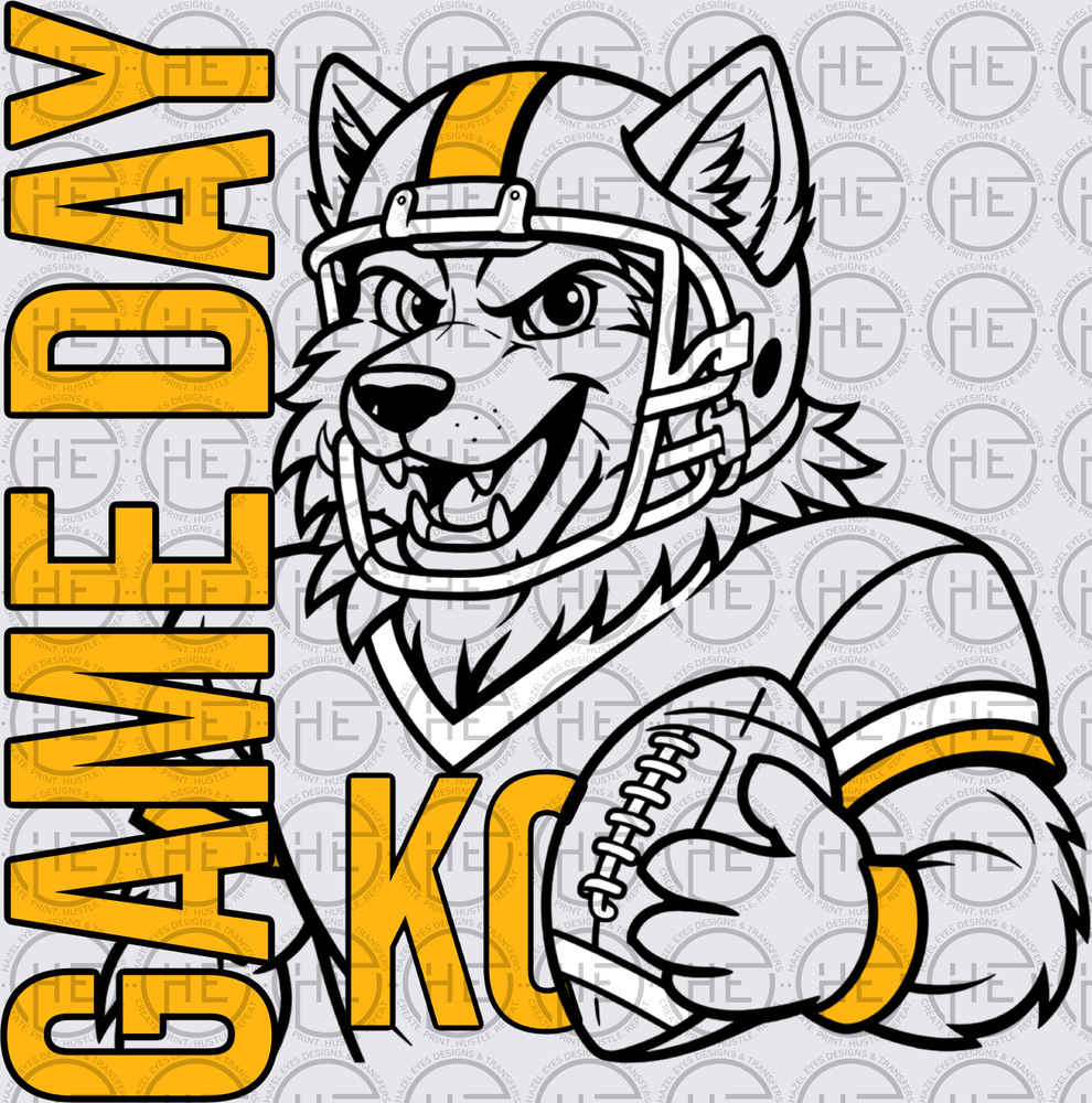 Game Day KC Wolf - DTF Transfer