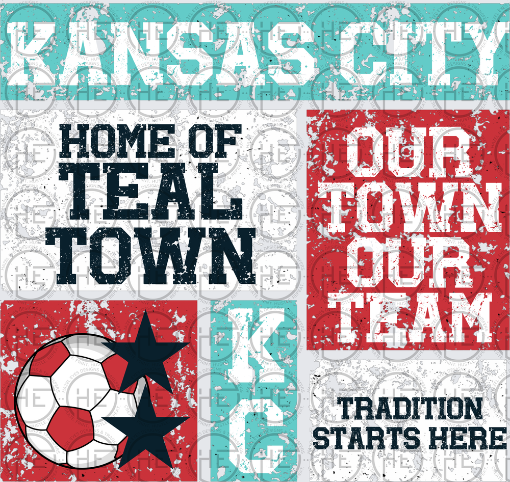KC Women's Soccer Collage - DTF Transfer