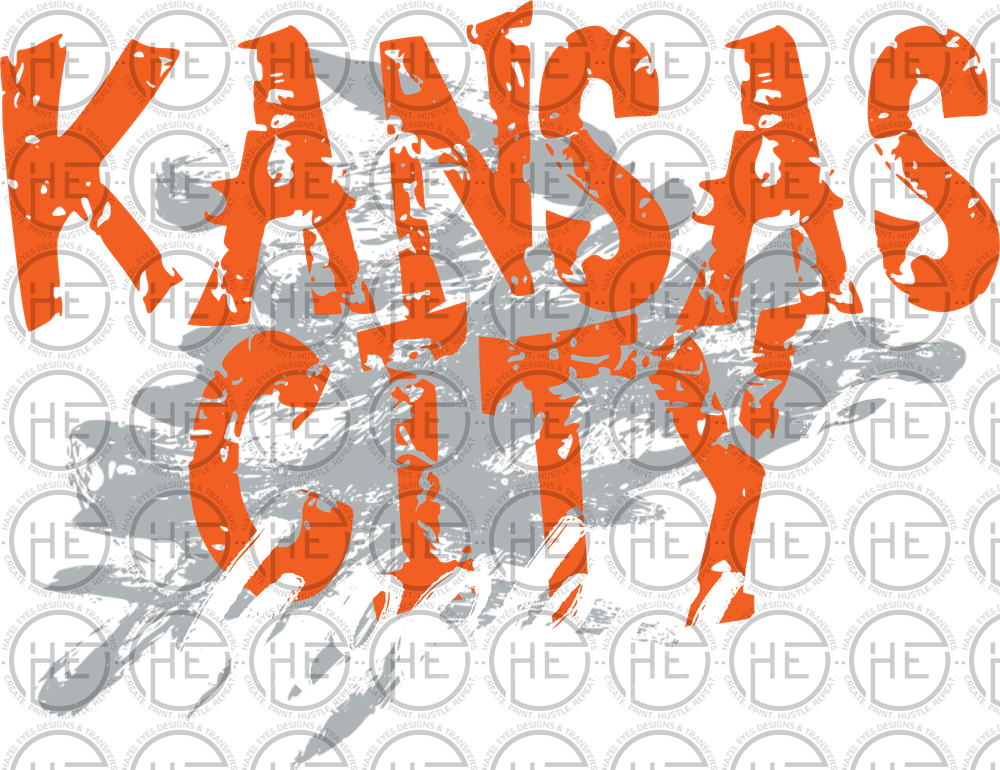 Paint Splatter Kansas City Hockey - DTF Transfer