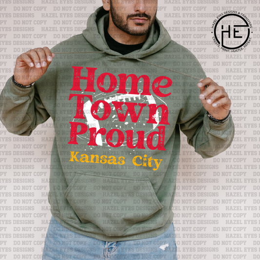 KC Home Town Proud White DTF Transfer