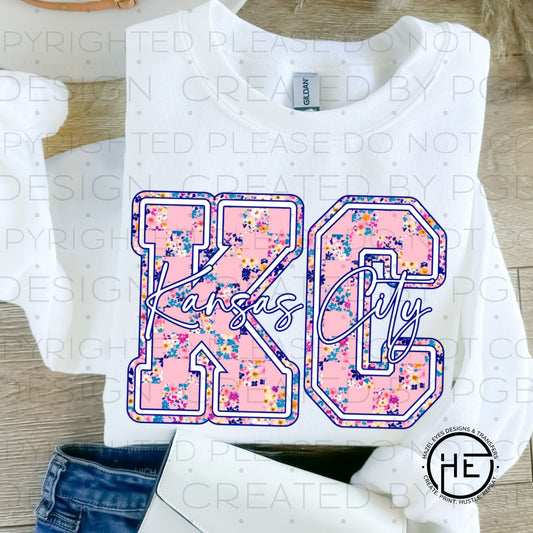 Checker Floral KC - DTF Transfer