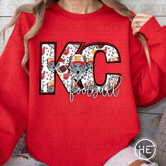KC Wolf Collage- DTF Transfer