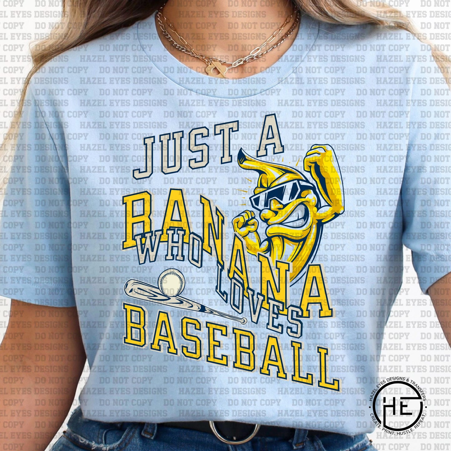 Banana who loves Baseball - DTF Transfer