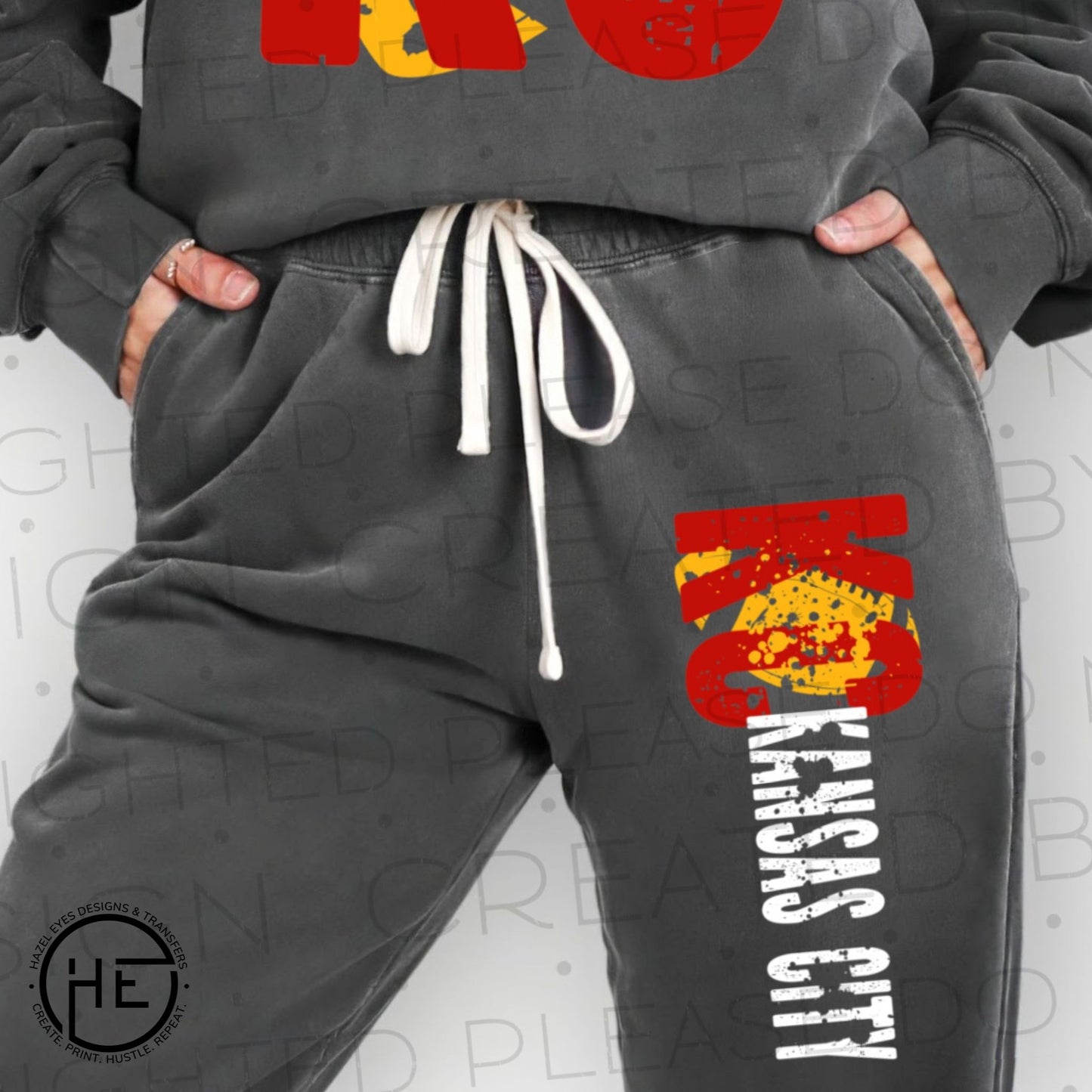 KC Splatter Football Horizontal - DTF Transfer
