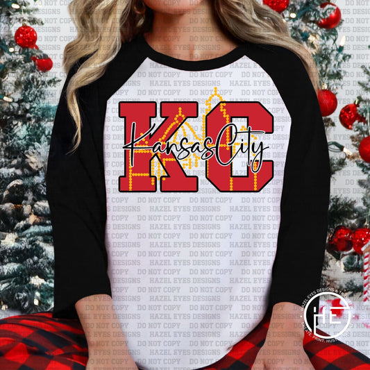 Kansas City Plaza Lights Blk - DTF Transfer