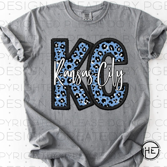 KC Sporting Leopard Stitches-  DTF Transfer