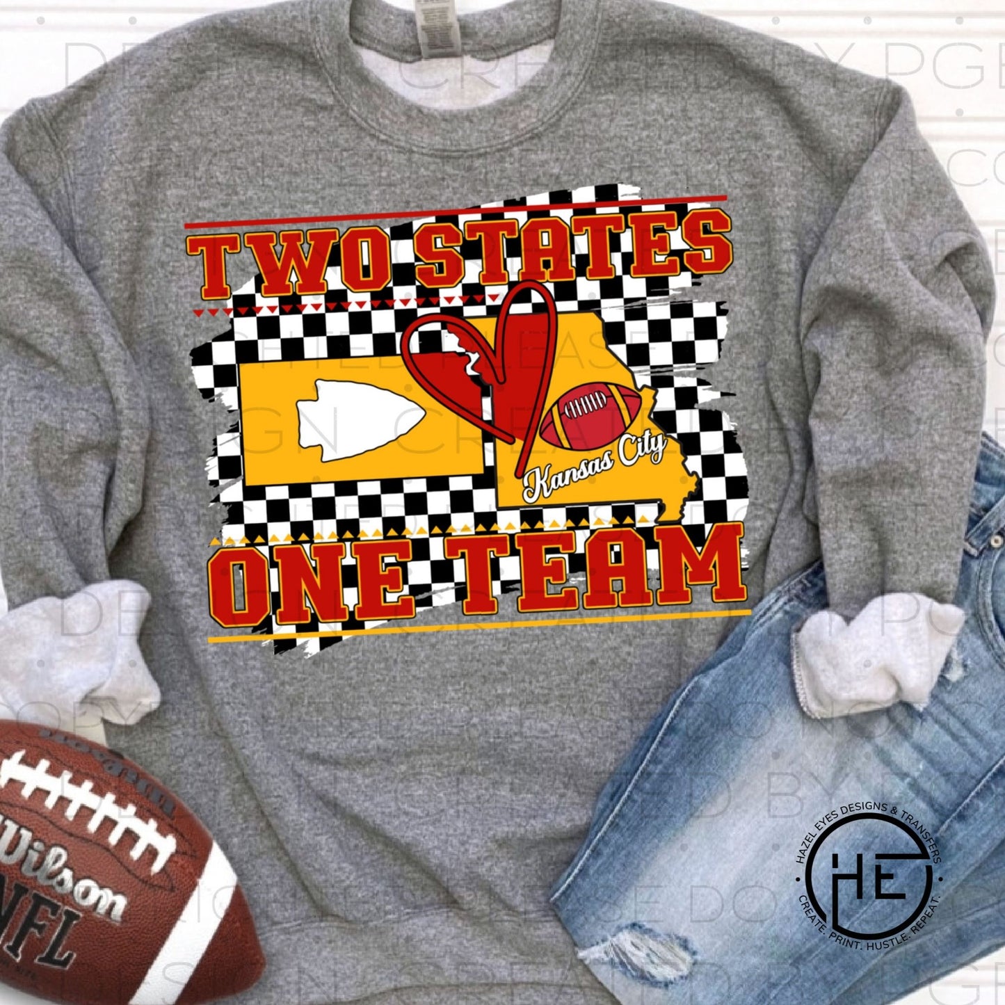 Kansas City Two State One Team - DTF Transfer