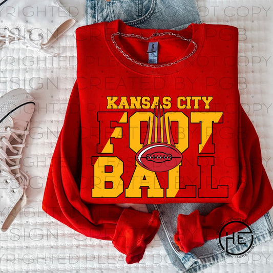 KC Football Shadow- DTF Transfer