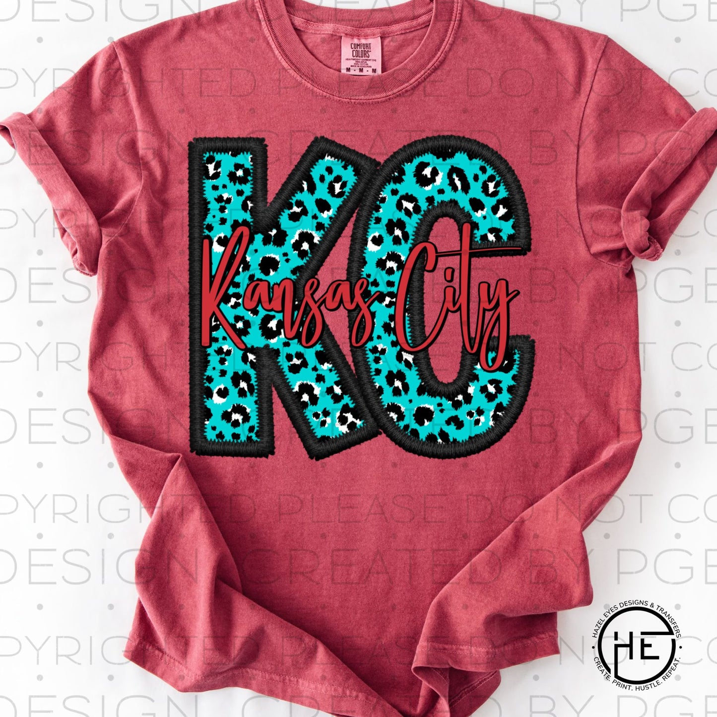 KC Current Leopard Stitches-  DTF Transfer
