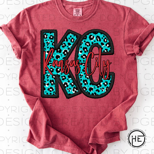 KC Current Leopard Stitches-  DTF Transfer