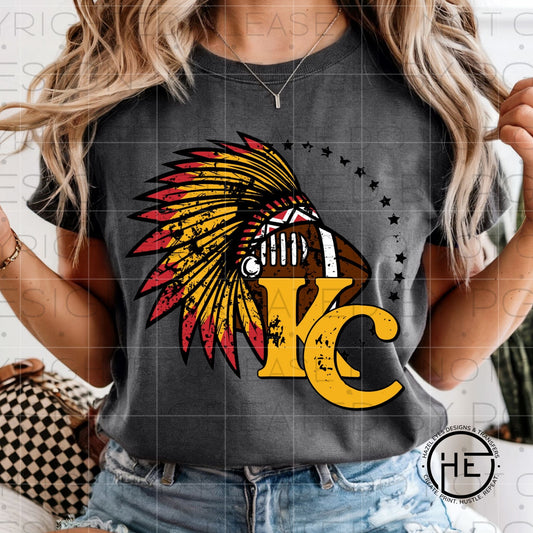 KC Football Headdress - DTF Transfer