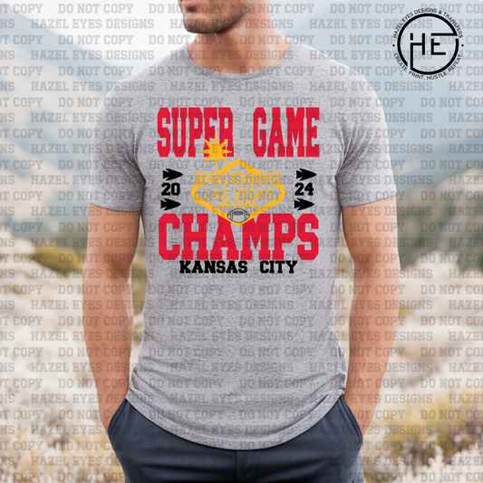 Super Game Champs DTF Transfer