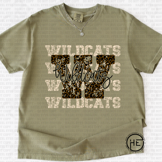 Wildcats Leopard Print Letters - DTF Transfer